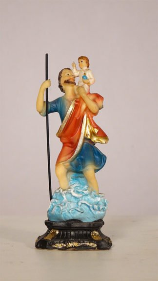 St Christopher Poly Marble Statue 4 FEET
