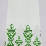 2 Meter Green color Thread Embroidered Altar Cloth