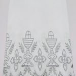 2 Meter Silver color Thread Embroidered Altar Cloth