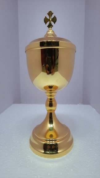 11 Inch Plain Gold Glossy Ciborium