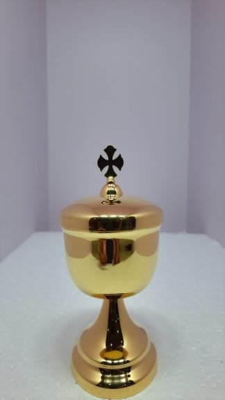 5.5 Inch Plain Gold Glossy Ciborium