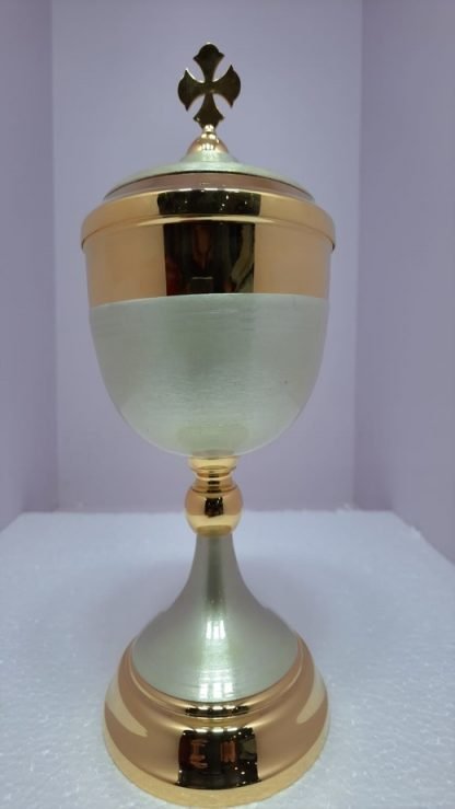 10.5 Inch Silver And Gold Finish Ciborium