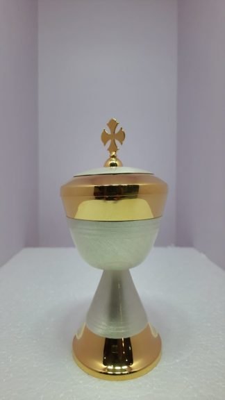 7 Inch Silver And Gold Finish Ciborium