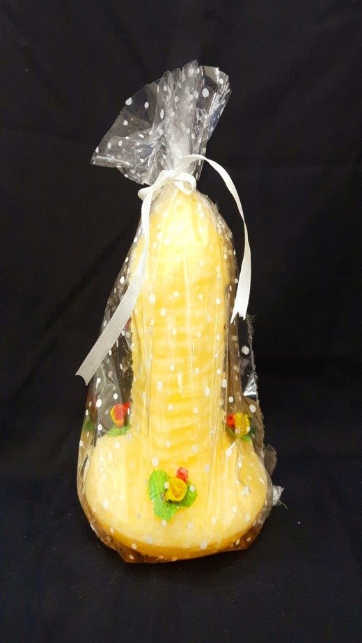 5 Inch Yellow Coloured Christmas Candle