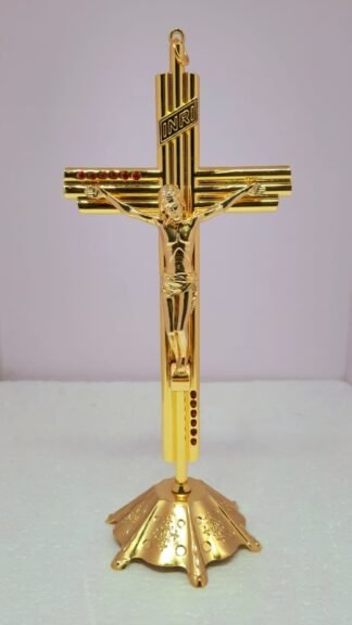 11 Inch Elegant Gold Plated Crucifix
