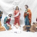 18 Inch Elegant Italian Poly Marble Crib Set