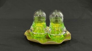 3 Inch Green colored Cruet set