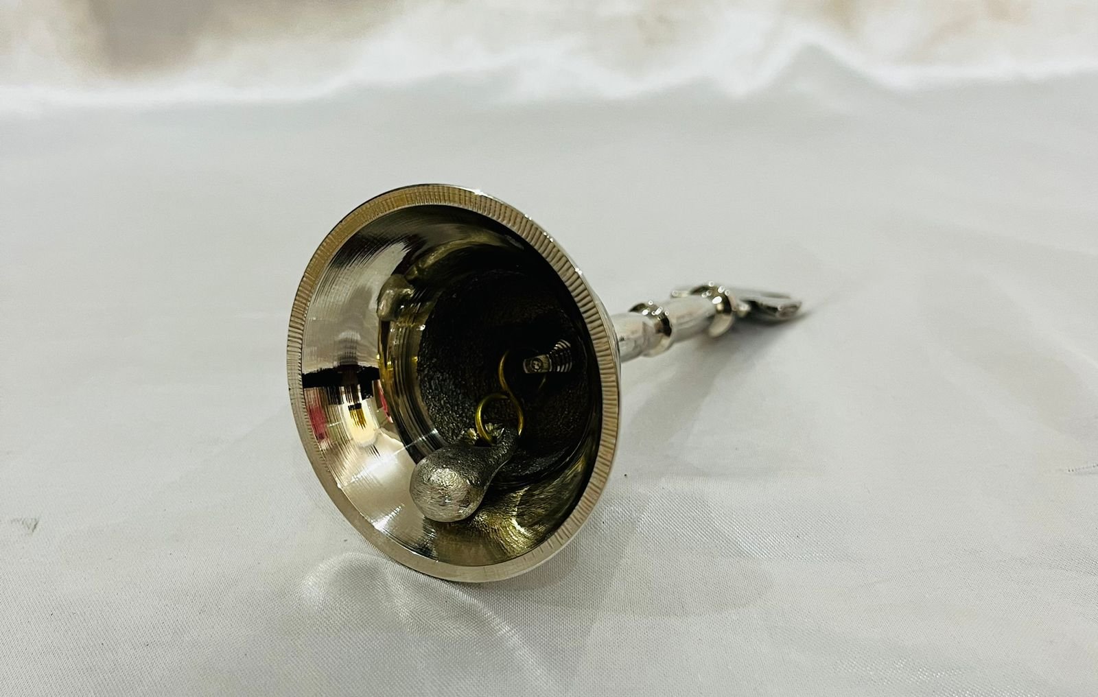 6 Inch Silver Plated Bell - Image 4