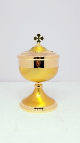 9 Inch Gold & Yellow color covered Ciborium
