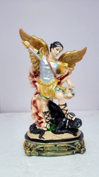 20 cm St. Michael poly marble Statue