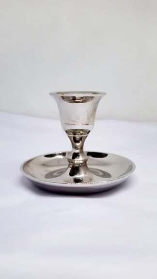 2 Inch Brass Silver Plated Candle Stand