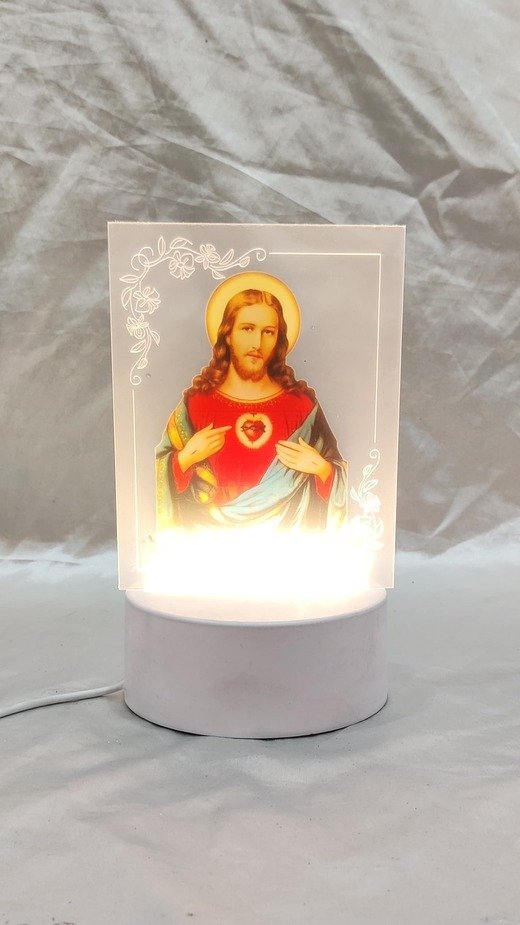 7 Inch LED Sacred Heart Jesus Statue
