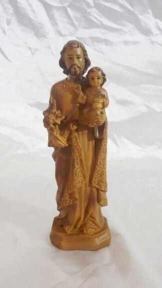 12 Inch Indian Poly Marble ST.Joseph Statue