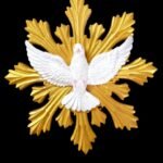 5 Inch diameter Poly Marble Holy Spirit Statue