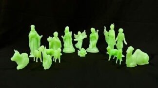 4 Inch Fluorescent Green Plastic Cribset