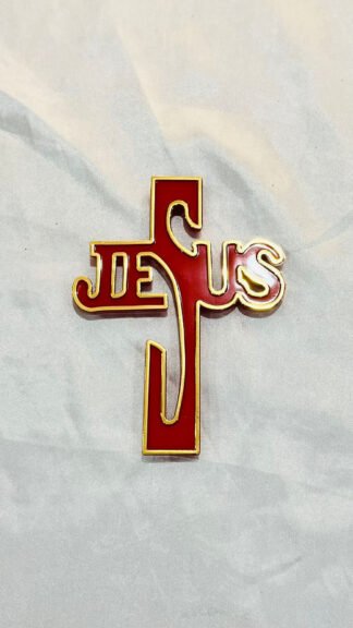 5*4 Inch Jesus Red Colored Door Sticker