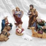 8 Inch Elegant Italian Poly Marble Crib Set