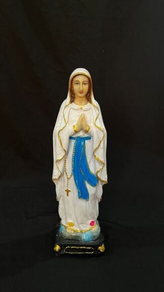 15 Inch Poly Marble Our Lady Of Lourdes Statue