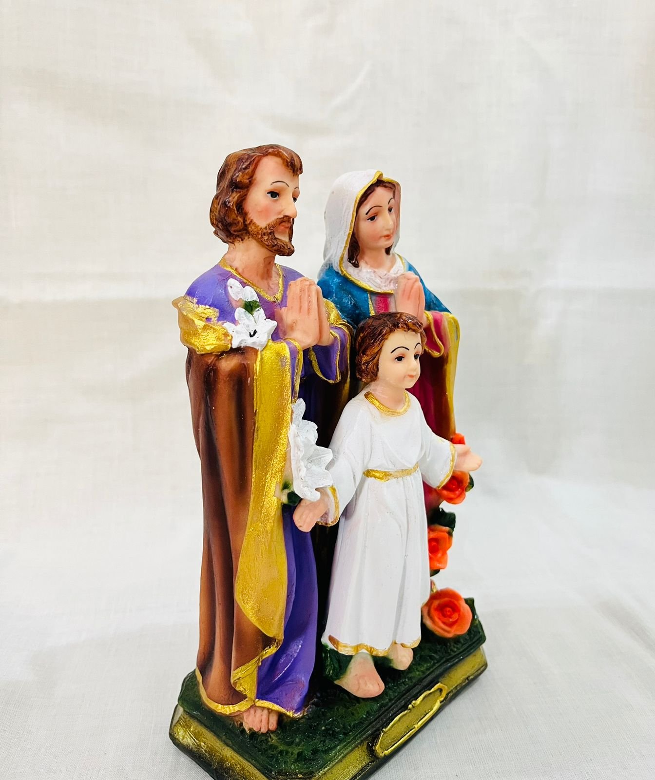 8 Inch Poly Marble Holy Family Statue - Image 2