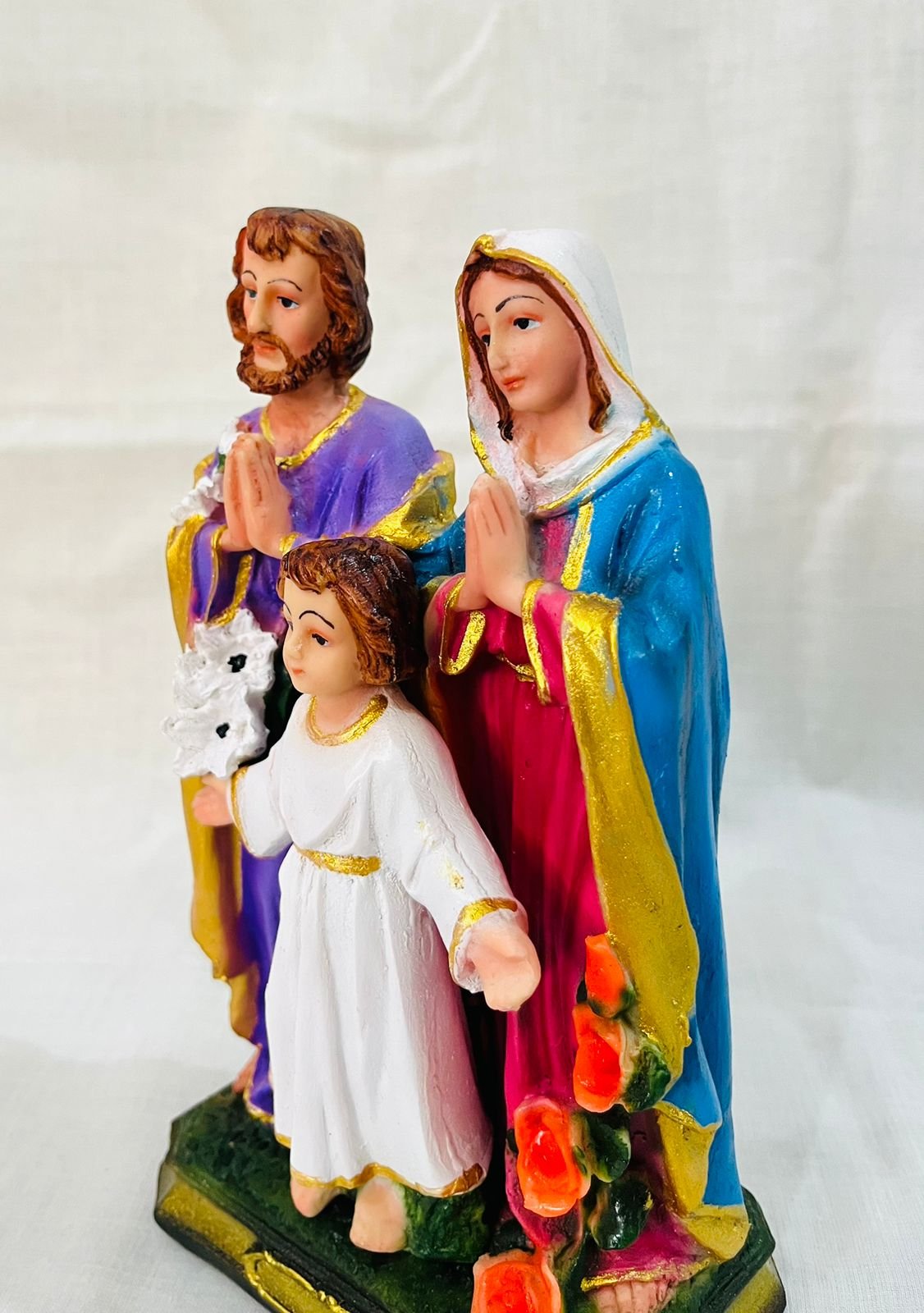 8 Inch Poly Marble Holy Family Statue - Image 4