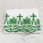 2 Meter Green color Thread Embroidered Altar Cloth