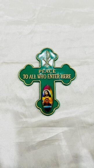 6*5 Inch Jesus Green Colored Door Sticker