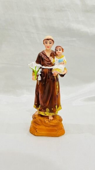 8 Inch Poly Marble St Antony Statue