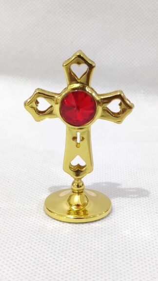 Gold Plated Crucifix For Car - 4 Inch