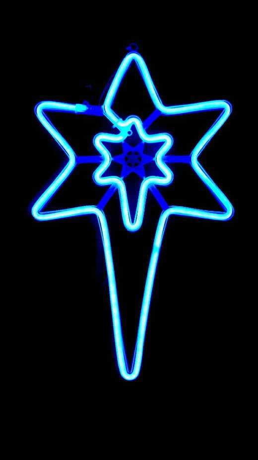 5 Legged Neon Christmas Star
