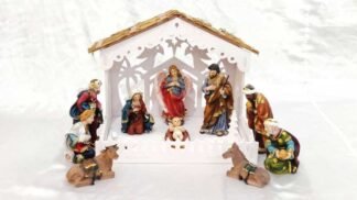 8 Inch Elegant Italian Poly Marble Crib Set Combo Offer