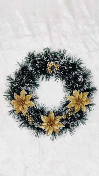 Small Christmas Door Wreath - 10 Inch Diameter