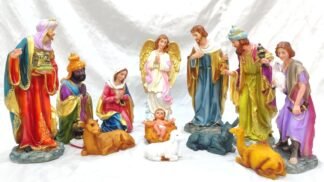 12 Inch Indian Poly Marble Crib Set