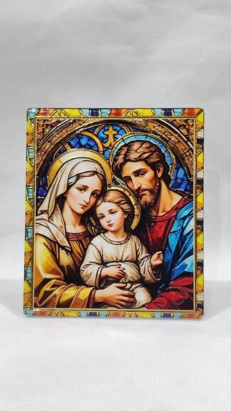 Poly Marble Holy Family Stand Statue - 5.5x5 Inch