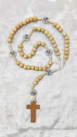 8 MM Wooden Colored Thread Rosary