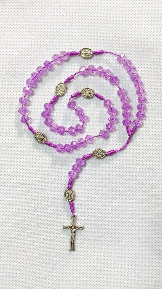 8 MM Tier Crystal Rosary