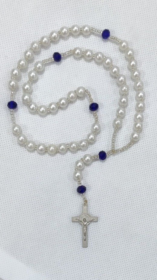 8 MM Pearl Beads Thread Rosary