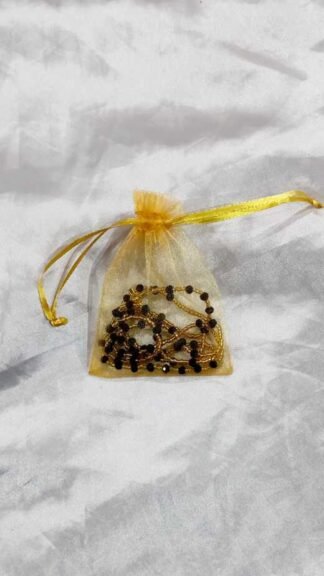 4*3 Inch Golden Colored Rosary Pouch