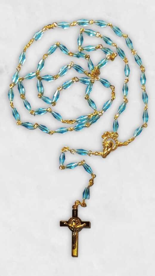 Oval Tyre Crystal Chain Rosary