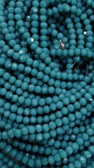 8 MM Blue Colored Opec Beads