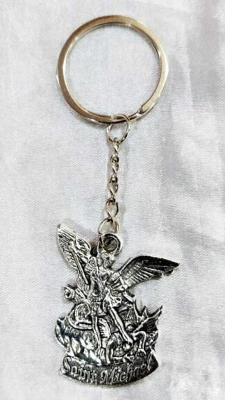 Silver Plated Religious Keychain - 4 Inch