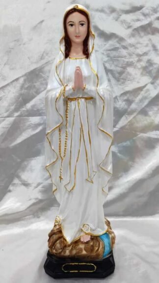 Our Lady Of Lourdes Poly Marble Statue -  18 Inch