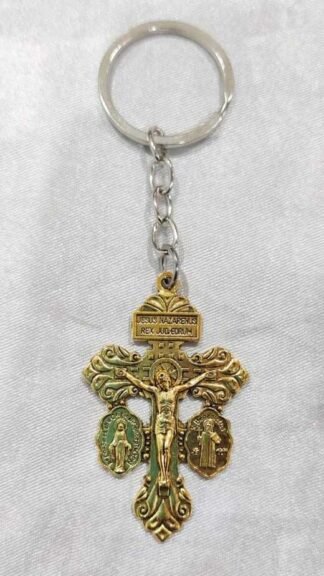 Golden Plated Religious Keychain - 4 Inch