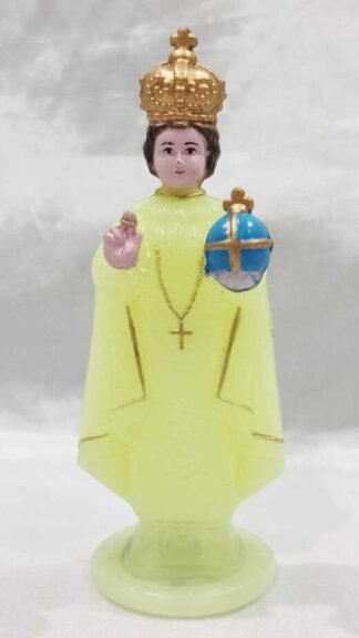 Glowing Infant Jesus Car Dashboard Statue - 4.5 Inch