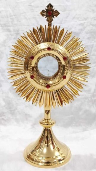 14 Inch Gold Plated Monstrance