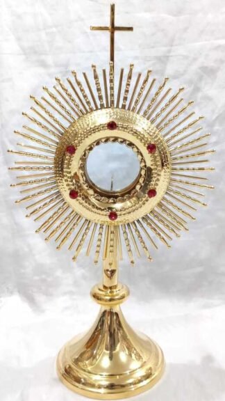 14 Inch Gold Plated Monstrance
