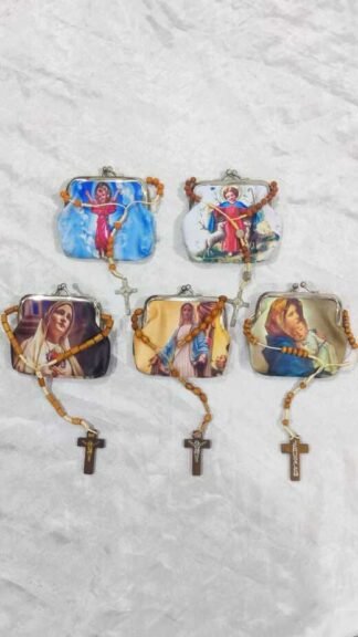 Steel Rosary Storage Pouch Combo - 3.5x3.5 Inch