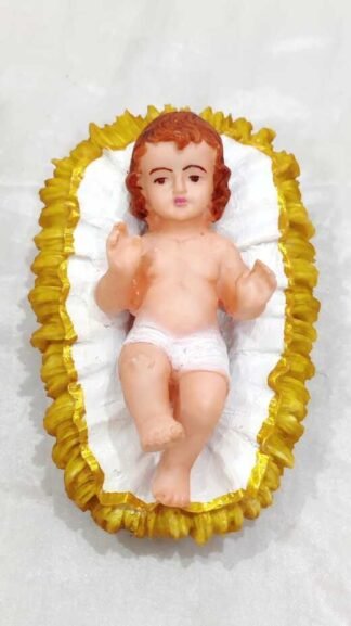 5.5 Inch Indian Poly Marble Baby Jesus Figure