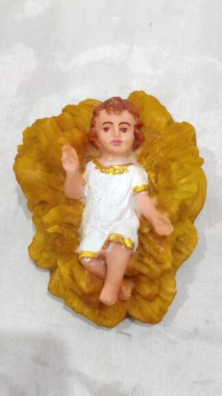 4 Inch Indian Poly Marble Baby Jesus Figure