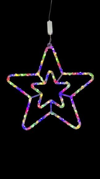 Deluxe 5-Corner Acrylic LED Holiday Star