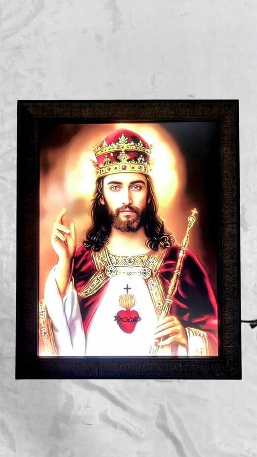 20*16 Inch Christ The King LED Photo Frame